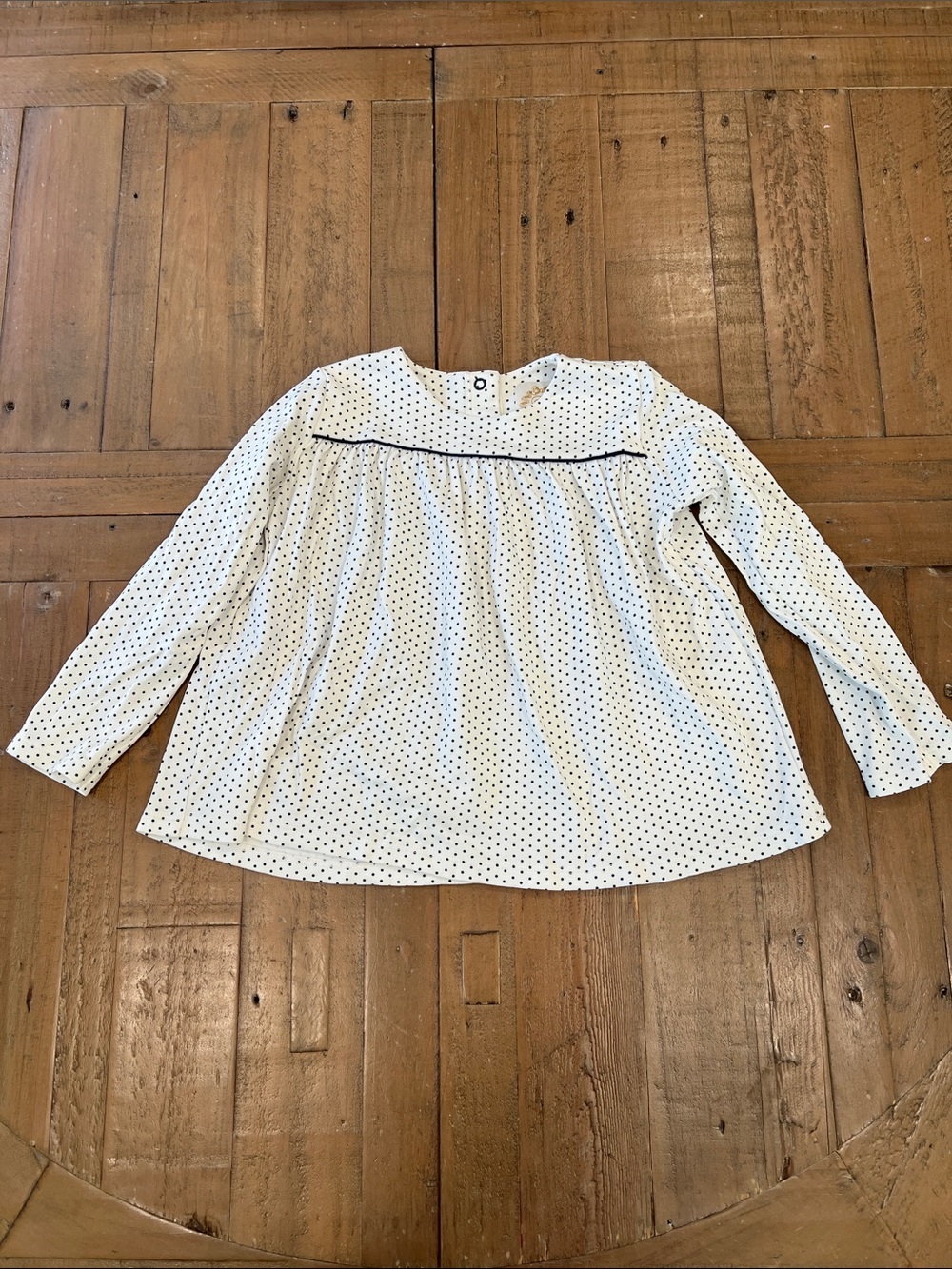 The Beaufort bonnet company black polka dot long sleeve top 5 years